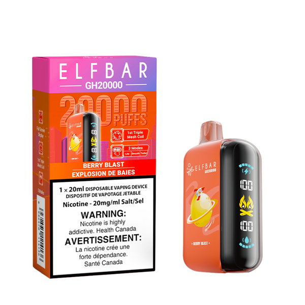 Elf Bar GH20K Berry Blast 20mg disposable vape Ontario Canada