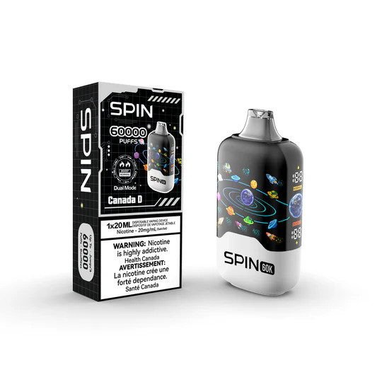 Spin 60K Canada D 20mg disposable vape Ontario Canada