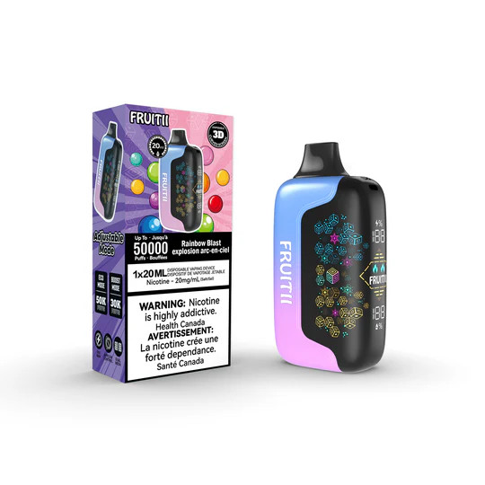 Fruitii 50K Rainbow Blast 20mg disposable vape Ontario Canada