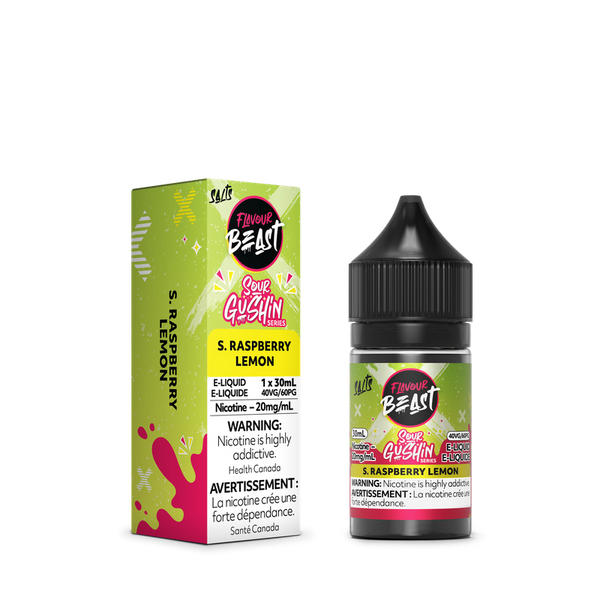 Flavour Beast Gushin S Raspberry Lemon 30ml e-liquid vape juice for refillable vape devices Canada Windsor