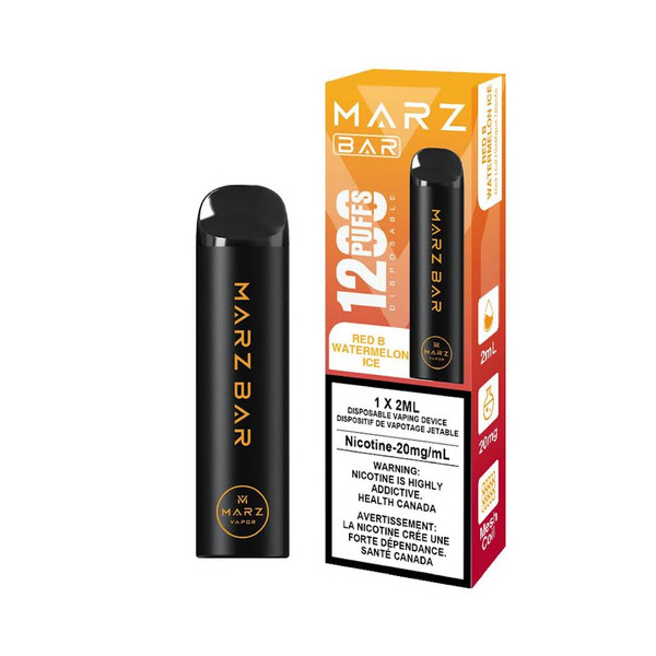Marz Bar 1200 Red B Watermelon Ice disposable vape 20mg Canada Windsor