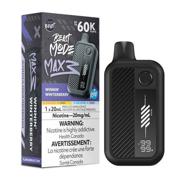 Beast Mode Max 3 60K Winnin Winterberry disposable vape Ontario Canada