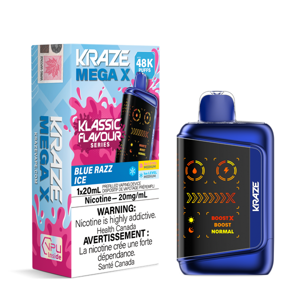 Kraze Mega X 48K Blue Razz Ice (ON)
