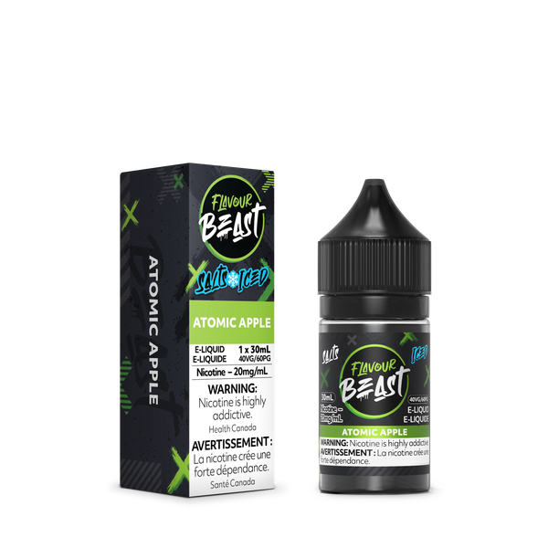 Flavour Beast Atomic Apple 30mL E-Liquid bottle available at Ace Vapes Canada and Windsor.