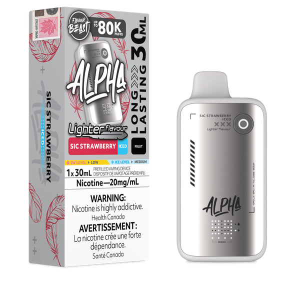 Beast Alpha Light 80K Sic Strawberry disposable vape in Windsor Ontario Canada