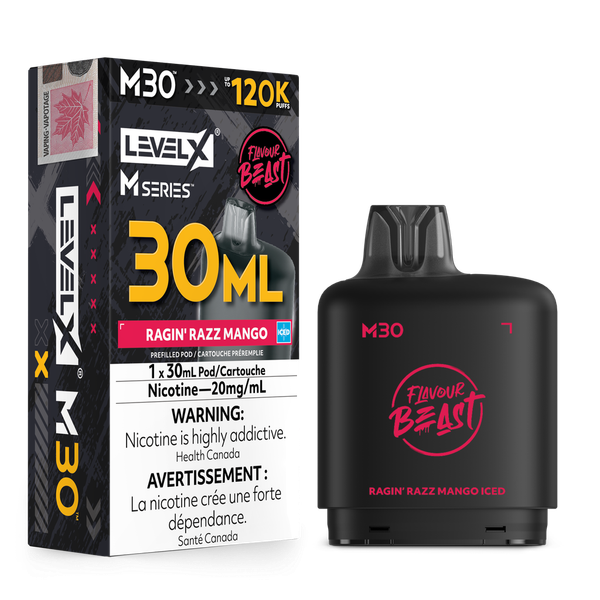 Level X M Series 120K Ragin Razz Mango Replacement Pod – Ace Vapes Windsor