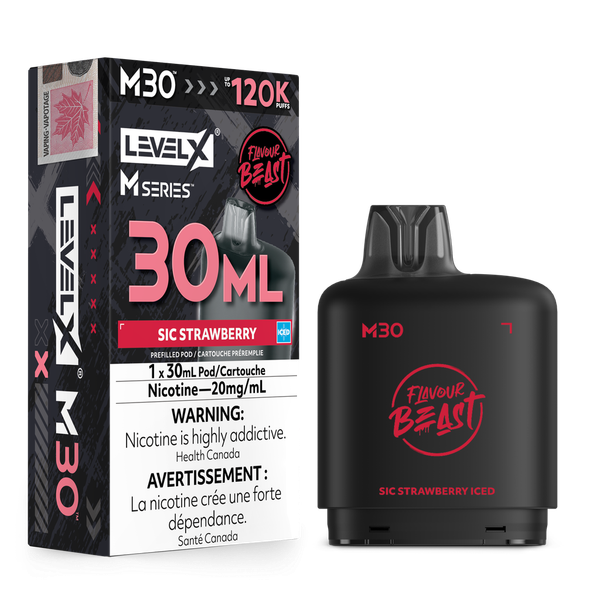 Level X M Series 120K Sic Strawberry Replacement Pod – Ace Vapes Windsor