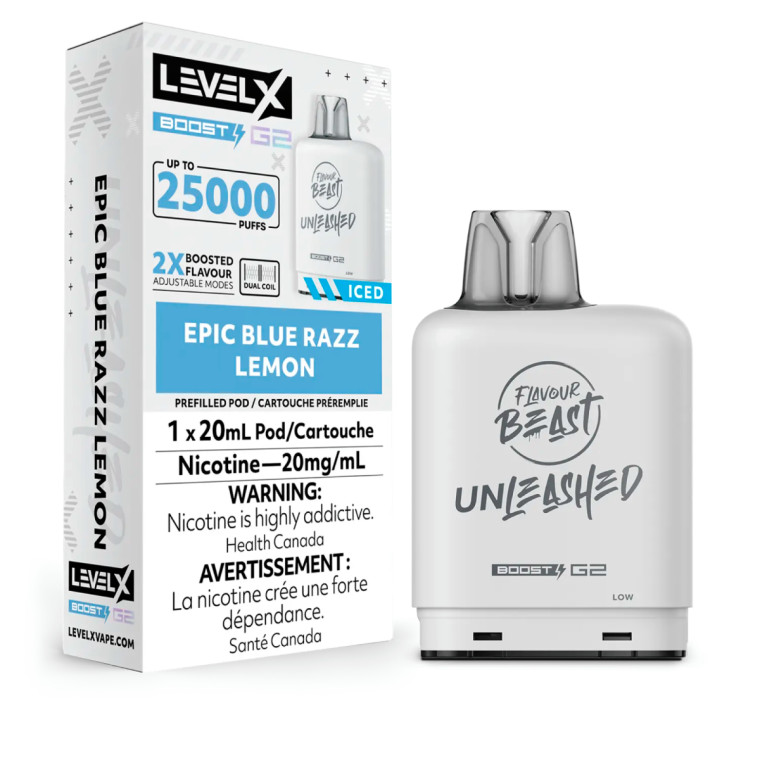 Level X G2 Boost Unleashed Blue Razz Lemon 20mg(ON)