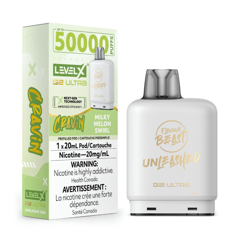 Level X G2 Ultra 50K Milky Melon Swirl 20mg
