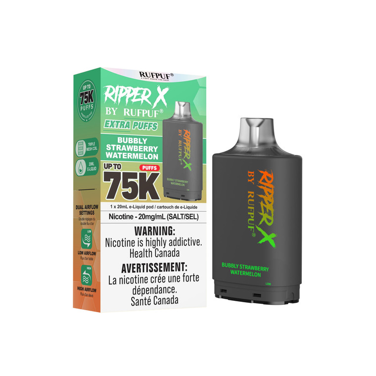 Ripper X 75K Bubbly Strawberry Watermelon 20mg