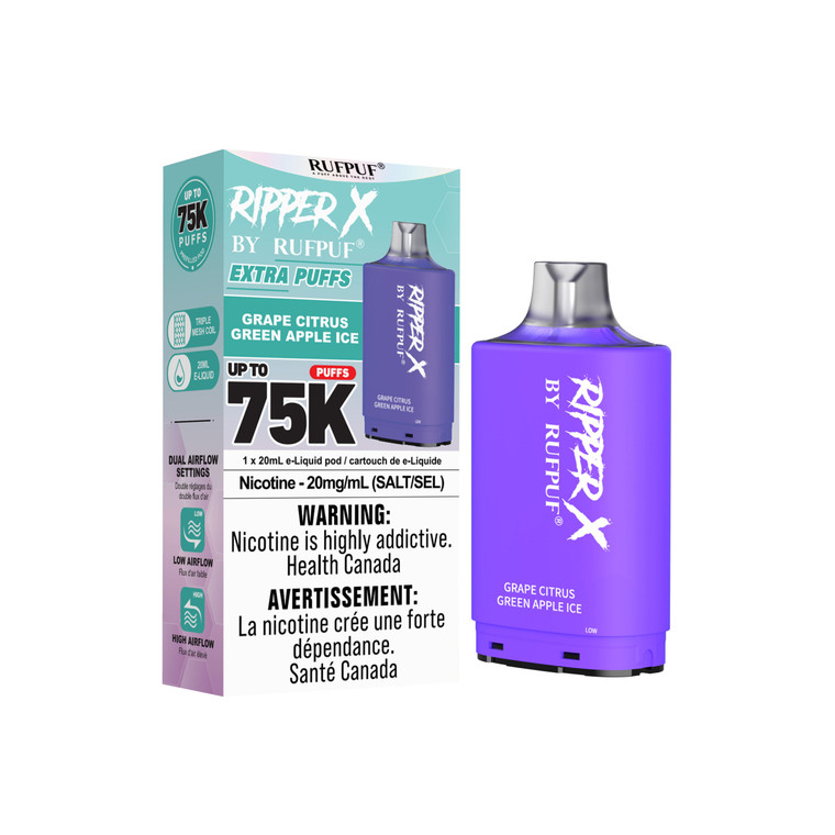 Ripper X 75K Grape Citrus Green Apple Ice 20mg