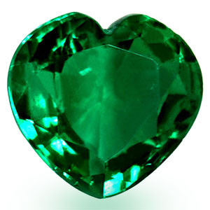 Heart 1.00 Green Emerald - #1073998