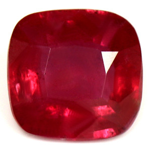 Cushion 0.72 Red Ruby - #1076793