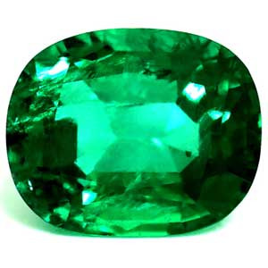 Cushion 1.00 Green Emerald - #1083220