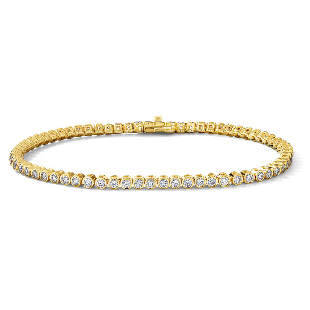 Bezel Diamond Tennis Bracelet