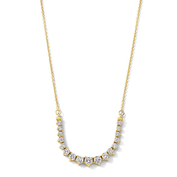 Graduated Round Diamond Necklace