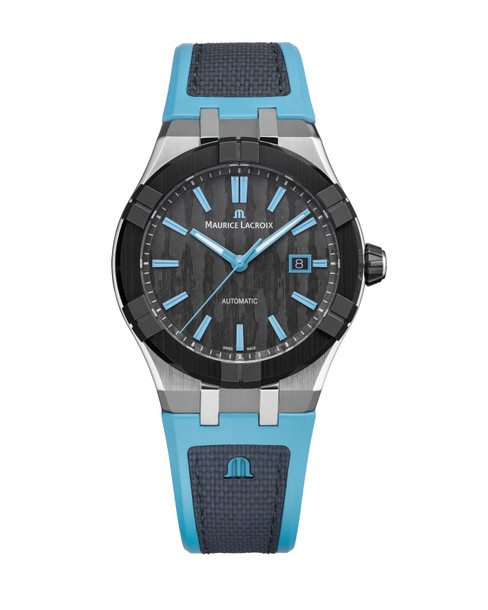 Maurice Lacroix Aikonic Auto 43 Black Carbon Dial Watch | Stainless Steel & Black Ceramic