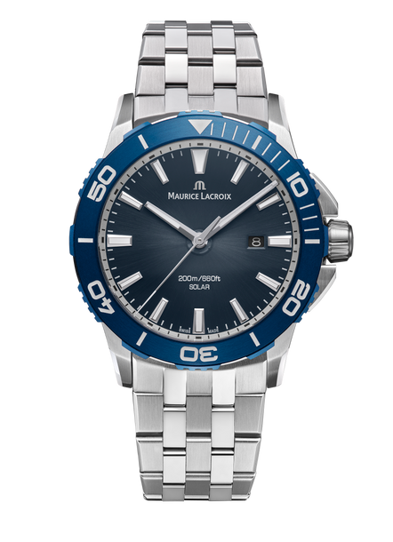 Maurice Lacroix Pontos S Solar 42 Blue Dial Watch | Stainless Steel