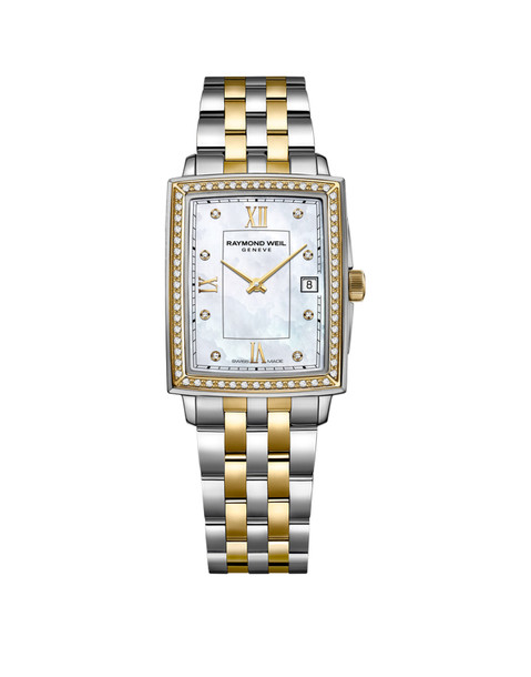 Raymond Weil Toccata 28 Mother of Pearl Dial Watch | Stainless Steel & Yellow Gold-PVD