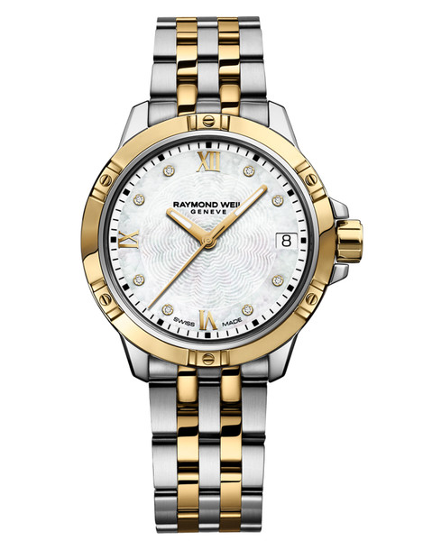 Raymond Weil Tango 30 Mother of Pearl Dial Watch | Stainless Steel & Yellow Gold-PVD