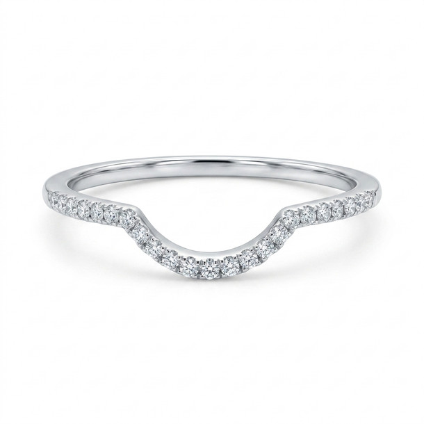 Diamond Curved Wedding Band (0.12tw)