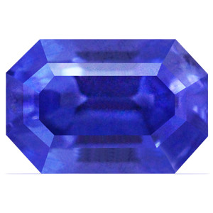 Emerald 0.59 Blue Sapphire - #1069802