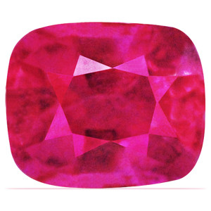 Cushion 0.61 Red Ruby - #1069924