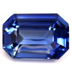 Emerald 0.87 Blue Sapphire - #1075504