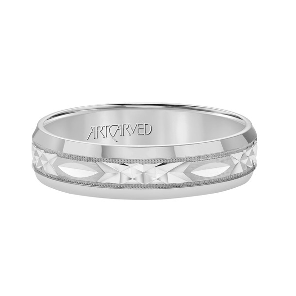 Carved Milgrain 6mm Wedding Band
