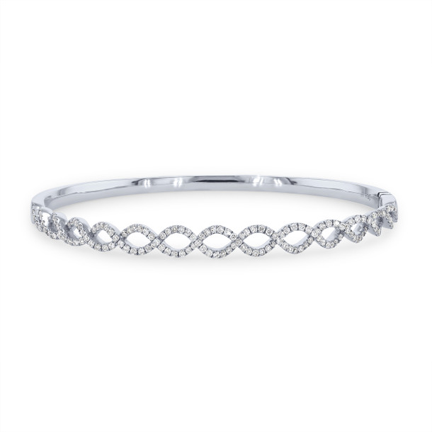 Twist Diamond Bangle Bracelet