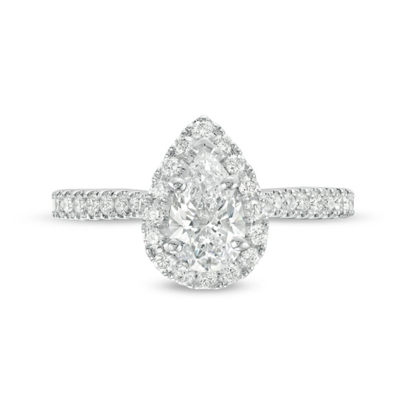 Pear Halo Engagement Setting by Adorette