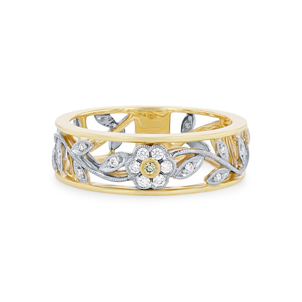 Simon G. Trellis Floral Diamond Ring