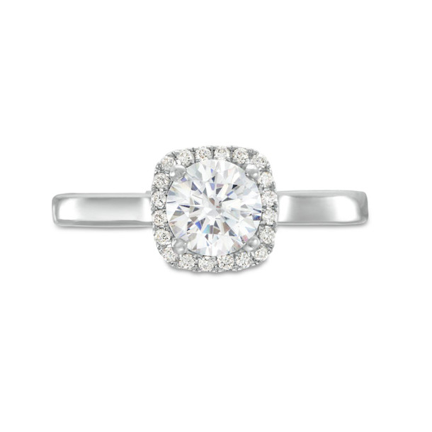 Cushion Halo Solitaire Engagement Setting by Adorette