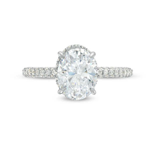 Pave Three Sided Engagement Setting by C. Gonshor
