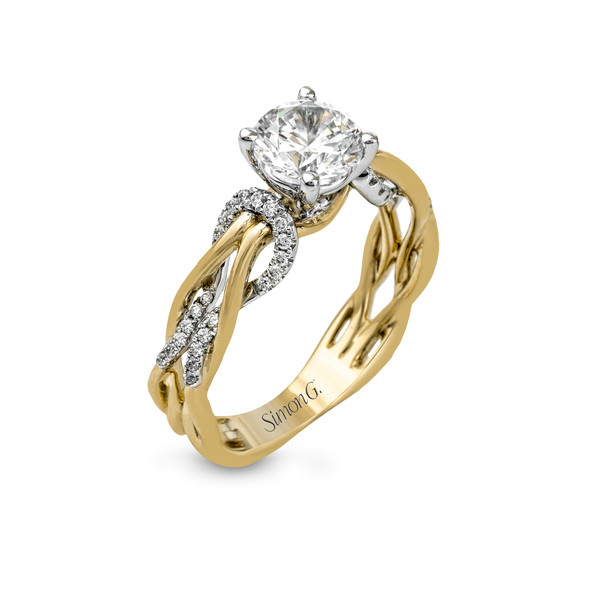 Simon G. Interlocked Diamond Engagement Setting