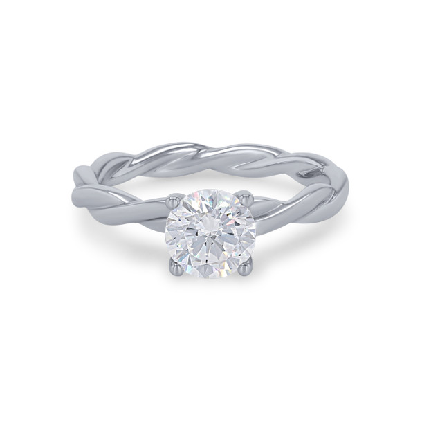 Solitaire Rope Twist Engagement Setting
