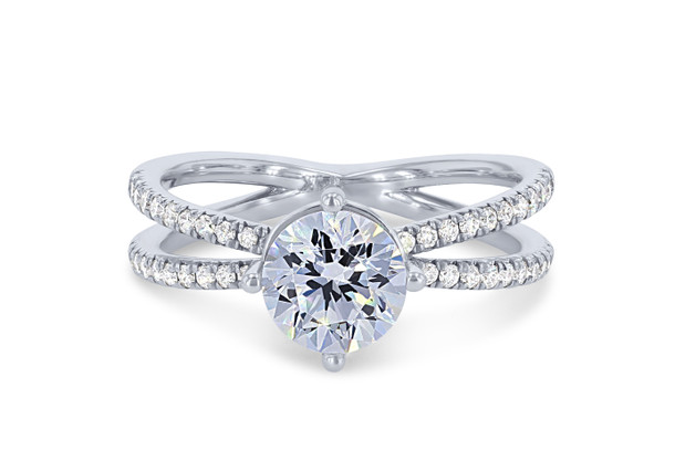 Split Diamond Kite Prong Engagement Setting