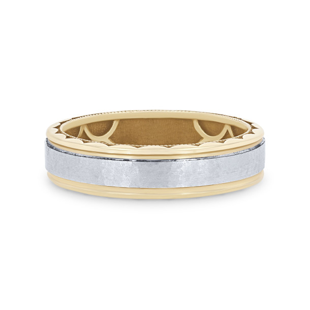 Tacori Two Tone Hammer Wedding Band