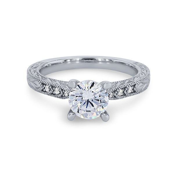 Artcarved Engraved Milgrain Engagement Setting