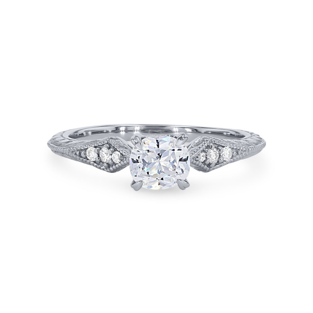 Artcarved Engraved Milgrain Knife Edge Engagement Setting