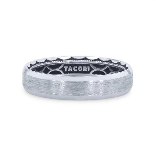 Tacori Matte Crescent Inlay Wedding Band