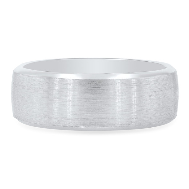 Matte Satin Bevel Edge 8mm Wedding Band