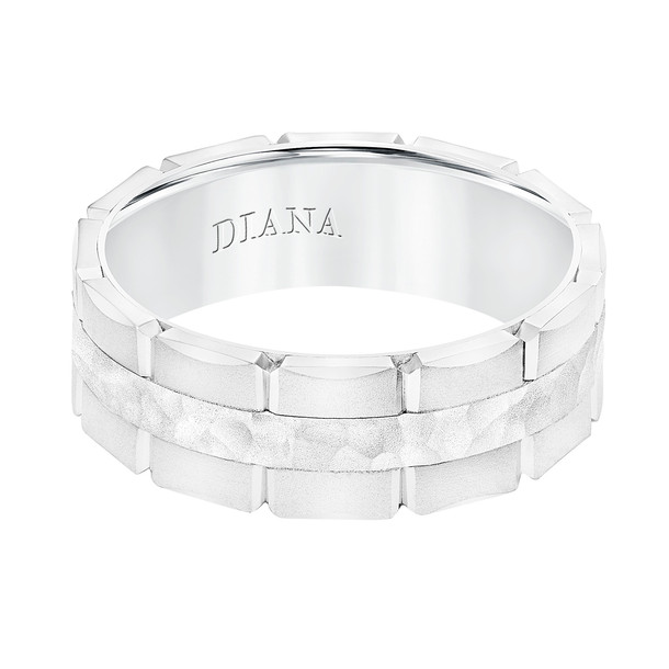 Brick Hammered Wedding Band