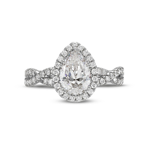 Verragio Renaissance Pear Halo Twist Engagement Setting