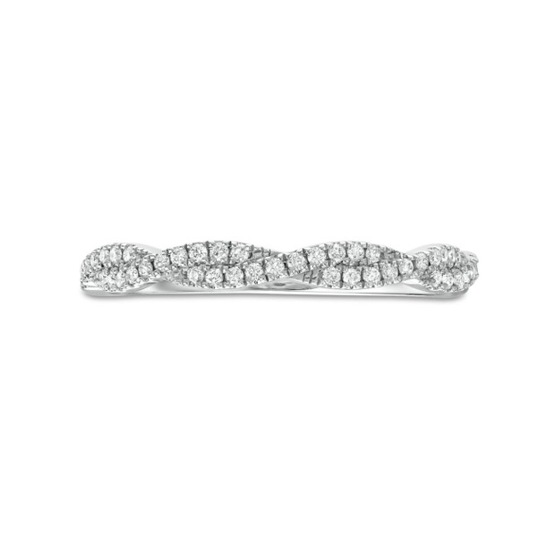 Petite Twist Diamond Wedding Band by Adorette