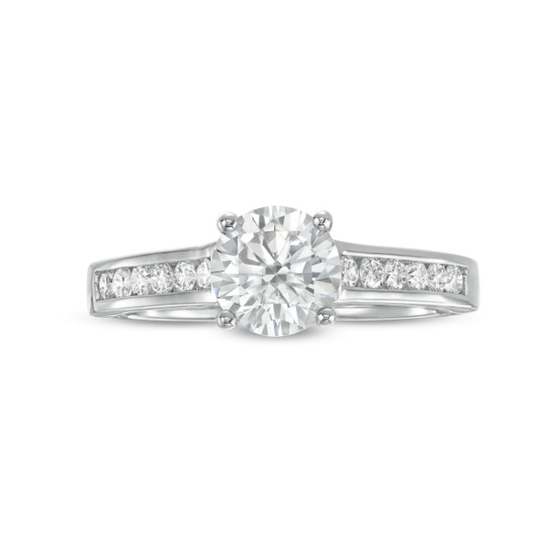 Channel Diamond Cathedral Engagement Setting by Adorette