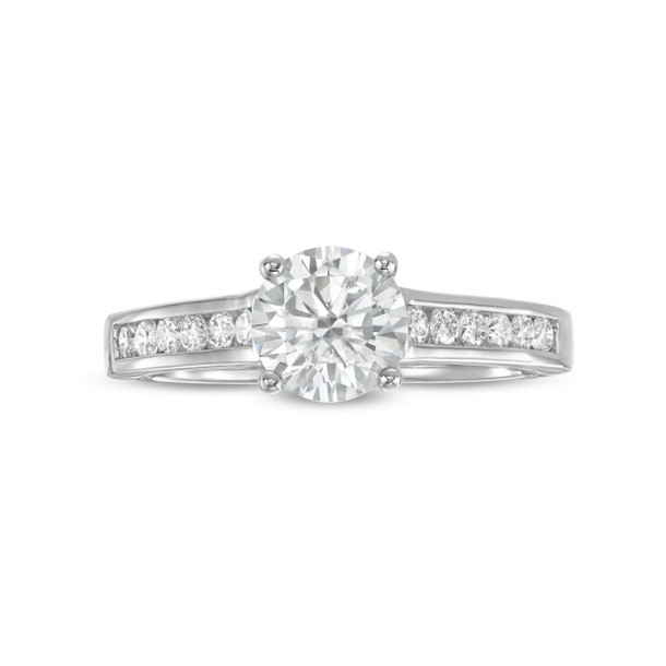 Channel Diamond Cathedral Engagement Setting by Adorette
