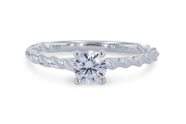 Artcarved Petite Rope Solitaire Engagement Setting
