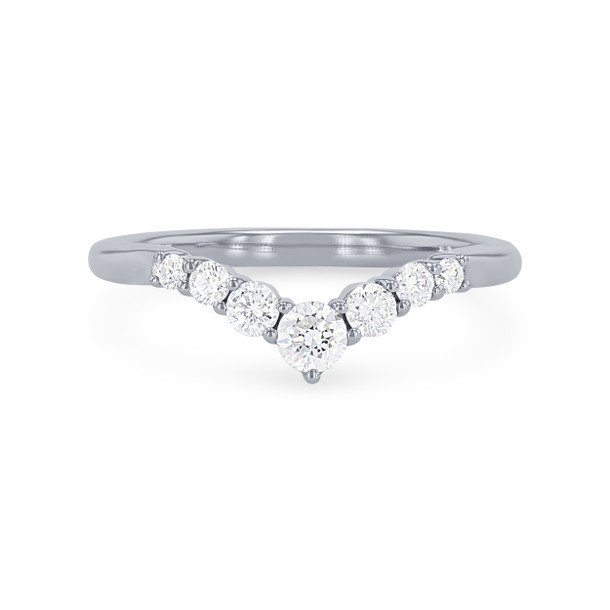 Contour Graduated Diamond Wedding Band