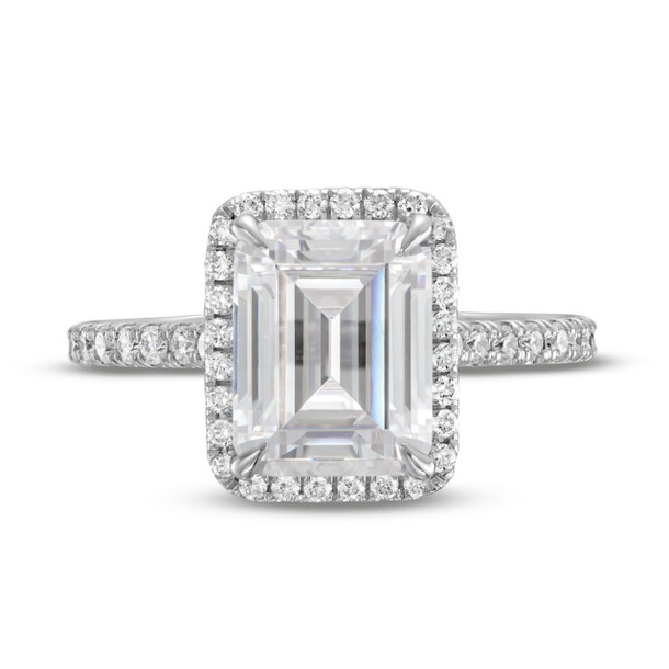 Emerald Halo Cathedral Engagement Setting by C. Gonshor